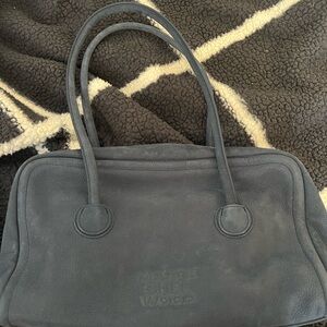 Marge Sherwood Nubuck Leather Soft Boston Bag Indigo